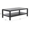 SAFAVIEH Home Collection Omara Black 1-Shelf Coffee Table(Black)