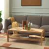 SAFAVIEH Home Collection Omara Black 1-Shelf Coffee Table(Natural)