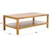 SAFAVIEH Home Collection Omara Black 1-Shelf Coffee Table(Natural)
