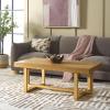 SAFAVIEH Home Collection Otaki Natural Brown Solid Wood Coffee Table(Natural)