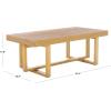 SAFAVIEH Home Collection Otaki Natural Brown Solid Wood Coffee Table(Natural)