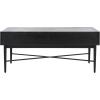 SAFAVIEH Home Collection Pierre Black/Gold 2-Drawer Rectangle Coffee Table, Ideal for Living Room, Office & Bedroom(Black)