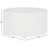 SAFAVIEH Home Collection Rafaela White Round Tray Top Storage Coffee Table (Fully Assembled)