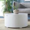 SAFAVIEH Home Collection Rafaela White Round Tray Top Storage Coffee Table (Fully Assembled)