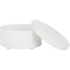 SAFAVIEH Home Collection Rafaela White Round Tray Top Storage Coffee Table (Fully Assembled)