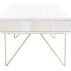 SAFAVIEH Home Collection Raveena Mid-Century White Wash and Brass Hairpin Leg Coffee Table(White Washed / Brass)