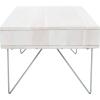 SAFAVIEH Home Collection Raveena Mid-Century White Wash and Brass Hairpin Leg Coffee Table(White Washed / Silver)