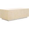 SAFAVIEH Home Collection Scarlett Natural/Silver Capiz Shell Rectangle Prism Coffee Table (Fully Assembled)(Natural/Silver)