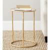 SAFAVIEH Home Collection Shay Gold Accent Table(Gold / Mirror)