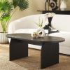 SAFAVIEH Home Collection Syura Brown/Black Ribbed Coffee Table(Black)