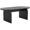 SAFAVIEH Home Collection Syura Brown/Black Ribbed Coffee Table(Black)