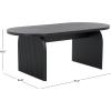 SAFAVIEH Home Collection Syura Brown/Black Ribbed Coffee Table(Black)