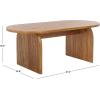 SAFAVIEH Home Collection Syura Brown/Black Ribbed Coffee Table(Natural)