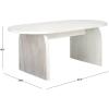 SAFAVIEH Home Collection Syura Brown/Black Ribbed Coffee Table(White Washed)