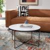 SAFAVIEH Home Collection Wrena White/Black Round Coffee Table