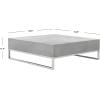 SAFAVIEH Outdoor Collection Eartha Modern Dark Grey Concrete Coffee Table (Fully Assembled)