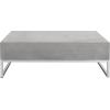 SAFAVIEH Outdoor Collection Eartha Modern Dark Grey Concrete Coffee Table (Fully Assembled)