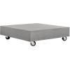 SAFAVIEH Outdoor Collection Gargon Modern Dark Grey Concrete Coffee Table with Caster Wheels (Fully Assembled)
