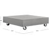 SAFAVIEH Outdoor Collection Gargon Modern Dark Grey Concrete Coffee Table with Caster Wheels (Fully Assembled)