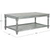 SAFAVIEH Outdoor Collection Oakley Coffee Table(Ash Grey)