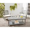 SAFAVIEH Outdoor Collection Oakley Coffee Table(Ash Grey)