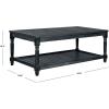 SAFAVIEH Outdoor Collection Oakley Coffee Table(Dark Slate Gray)