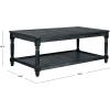 SAFAVIEH Outdoor Collection Oakley Coffee Table(Dark Slate Gray)