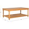 SAFAVIEH Outdoor Collection Oakley Coffee Table(Natural)