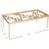 Safavieh FOX2589A Home Collection Rosalia Butterfly Coffee Table, Antique Gold