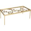 Safavieh FOX2589A Home Collection Rosalia Butterfly Coffee Table, Antique Gold