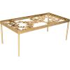 Safavieh FOX2591A Home Collection Otto Ginkgo Leaf Coffee Table, Antique Gold