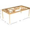 Safavieh FOX2591A Home Collection Otto Ginkgo Leaf Coffee Table, Antique Gold