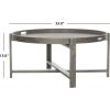 Safavieh FOX4231A Home Collection Cursten Retro Wood Tray Top Coffee Table, Dark Grey