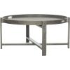 Safavieh FOX4231A Home Collection Cursten Retro Wood Tray Top Coffee Table, Dark Grey
