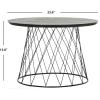 Safavieh FOX4245C Home Collection Roper Retro Mid-Century White and Black Wood End Table(Black)