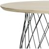 Safavieh FOX4245C Home Collection Roper Retro Mid-Century White and Black Wood End Table(Light Grey)