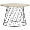 Safavieh FOX4245C Home Collection Roper Retro Mid-Century White and Black Wood End Table(Light Grey)