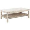 Safavieh FOX6535A Home Collection Minerva Rattan Coffee Table, White Wash