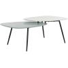 Safavieh FOX8205A Home Collection Jasmine Bi Level Coffee Table, White/Black