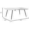 Safavieh FOX8205A Home Collection Jasmine Bi Level Coffee Table, White/Black