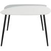 Safavieh FOX8205A Home Collection Jasmine Bi Level Coffee Table, White/Black