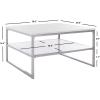 Safavieh Home Aliza 2-tier White Square Coffee Table