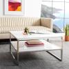 Safavieh Home Aliza 2-tier White Square Coffee Table