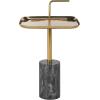 Safavieh Home Artemis Brass Handle and Black Marble Side Table