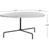 Safavieh Home Berlin Walnut and Black Tripod Coffee Table(Light Grey Oak / Black)