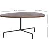 Safavieh Home Berlin Walnut and Black Tripod Coffee Table(Walnut / Black)