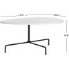 Safavieh Home Berlin Walnut and Black Tripod Coffee Table(White / Black)