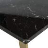 Safavieh Home Carmen Glam Black Faux Marble and Chrome Coffee Table(Black / Brass)