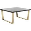Safavieh Home Carmen Glam Black Faux Marble and Chrome Coffee Table(Black / Brass)