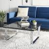 Safavieh Home Carmen Glam Black Faux Marble and Chrome Coffee Table(Black / Chrome)